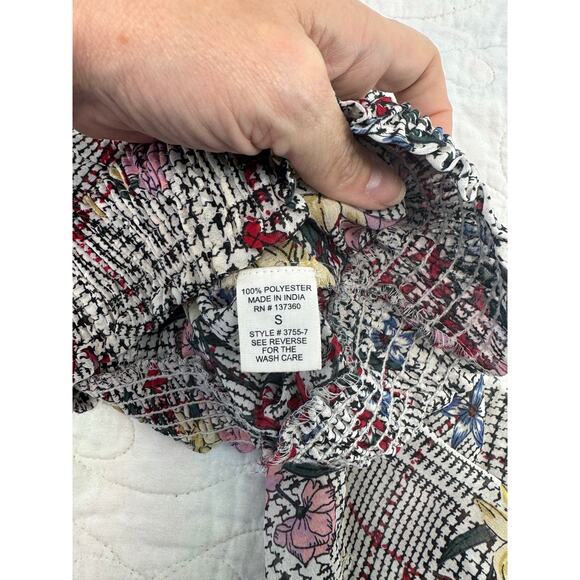 Live 4 Truth women’s S floral crop blouse balloon sleeves - Picture 8 of 10